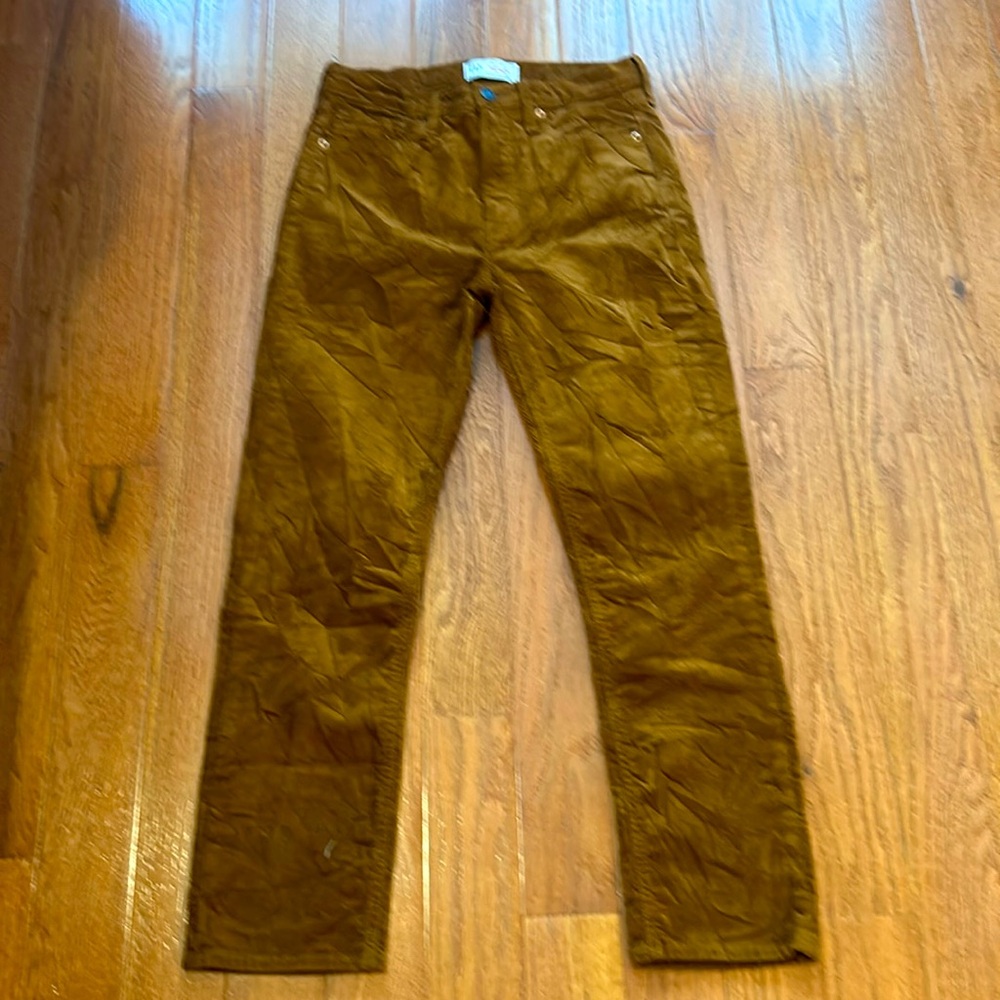 GAP VINTAGE SLIM HIGH RISE WOMEN CORDUROY PANTS IN CHOCOLATE BROWN SIZE 27